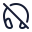 Headphoneoff icon with stroke standard style