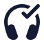 Headsetconnected icon with solid standard style