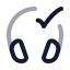 Headsetconnected icon with twotone rounded style