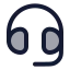 Headset icon with duotone rounded style
