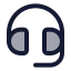 Headset icon with duotone standard style