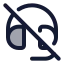 Headsetoff icon with duotone standard style