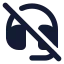 Headsetoff icon with solid standard style