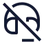Headsetoff icon with stroke sharp style