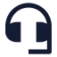 Headset icon with solid sharp style