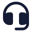 Headset icon with solid standard style