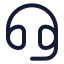 Headset icon with stroke rounded style