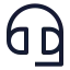 Headset icon with stroke sharp style