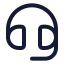 Headset icon with stroke standard style