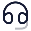Headset icon with twotone rounded style
