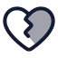 Heartcrack icon with duotone standard style