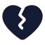 Heartcrack icon with solid standard style