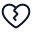 Heartcrack icon with stroke standard style