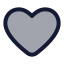Heart icon with duotone rounded style