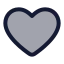 Heart icon with duotone standard style