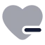 Heartminus icon with bulk rounded style