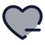 Heartminus icon with duotone standard style