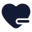 Heartminus icon with solid rounded style