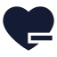 Heartminus icon with solid sharp style