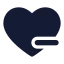 Heartminus icon with solid standard style
