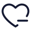 Heartminus icon with stroke standard style