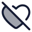 Heartoff icon with duotone standard style