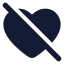 Heartoff icon with solid standard style