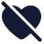 Heartoff icon with solid standard style