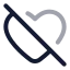 Heartoff icon with twotone rounded style