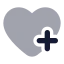 Heartplus icon with bulk rounded style