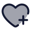 Heartplus icon with duotone standard style