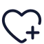 Heartplus icon with stroke standard style