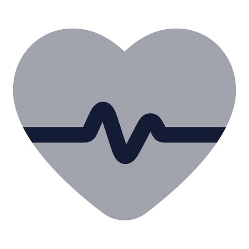 Heart Pulse Icon in Bulk Rounded style