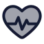 Heartpulse icon with duotone standard style