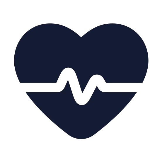 Heart Pulse Icon in Solid Rounded style