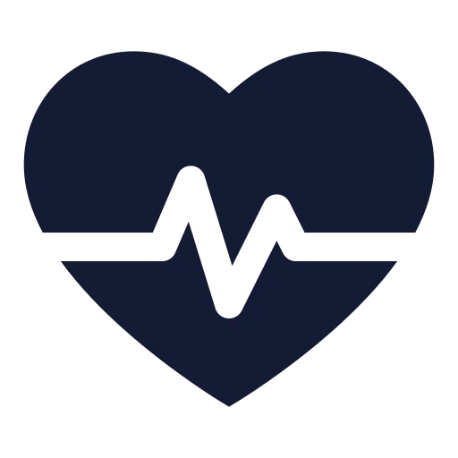 Heart Pulse Icon in Solid Sharp style