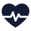 Heartpulse icon with solid sharp style