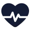 Heartpulse icon with solid standard style