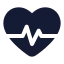 Heartpulse icon with solid standard style