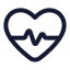 Heartpulse icon with stroke rounded style