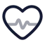 Heartpulse icon with twotone rounded style