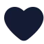Heart icon with solid rounded style
