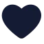 Heart icon with solid standard style