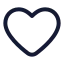 Heart icon with stroke rounded style