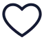 Heart icon with stroke sharp style