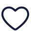 Heart icon with stroke standard style