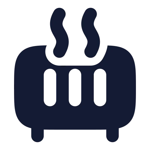 Heater Icon in Solid Rounded style