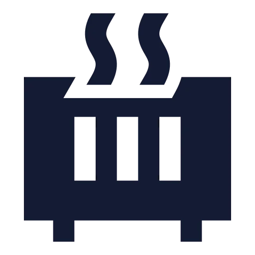 Heater Icon in Solid Sharp style