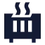 Heater icon with solid sharp style