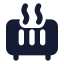 Heater icon with solid standard style